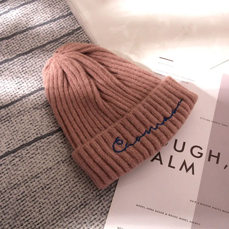 pink Unisex Winter Ribbed Knitted Cuffed Short Melon Cap Solid Color Skullcap Baggy Retro Ski Fisherman Docker Beanie Hat Slouchy - Цвет: pink