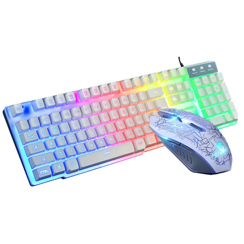 Купить пк игровая клавиатура мышь с pad usb проводная 104 клавиши подсветка