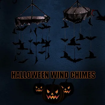 

Paper Halloween Wind Bell Ornaments Background Decoration Props Outdoor Yard Garden Home Party Halloween DIY Decor Accessories