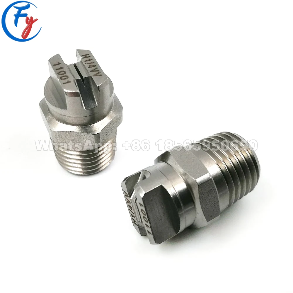 1/8" 1/4" Hvv Flat Fan Ve jet Flat Spray Nozzles For Washing V ejet nozzle Stainless Steel HVV Water Jet Fan Spray Nozzle