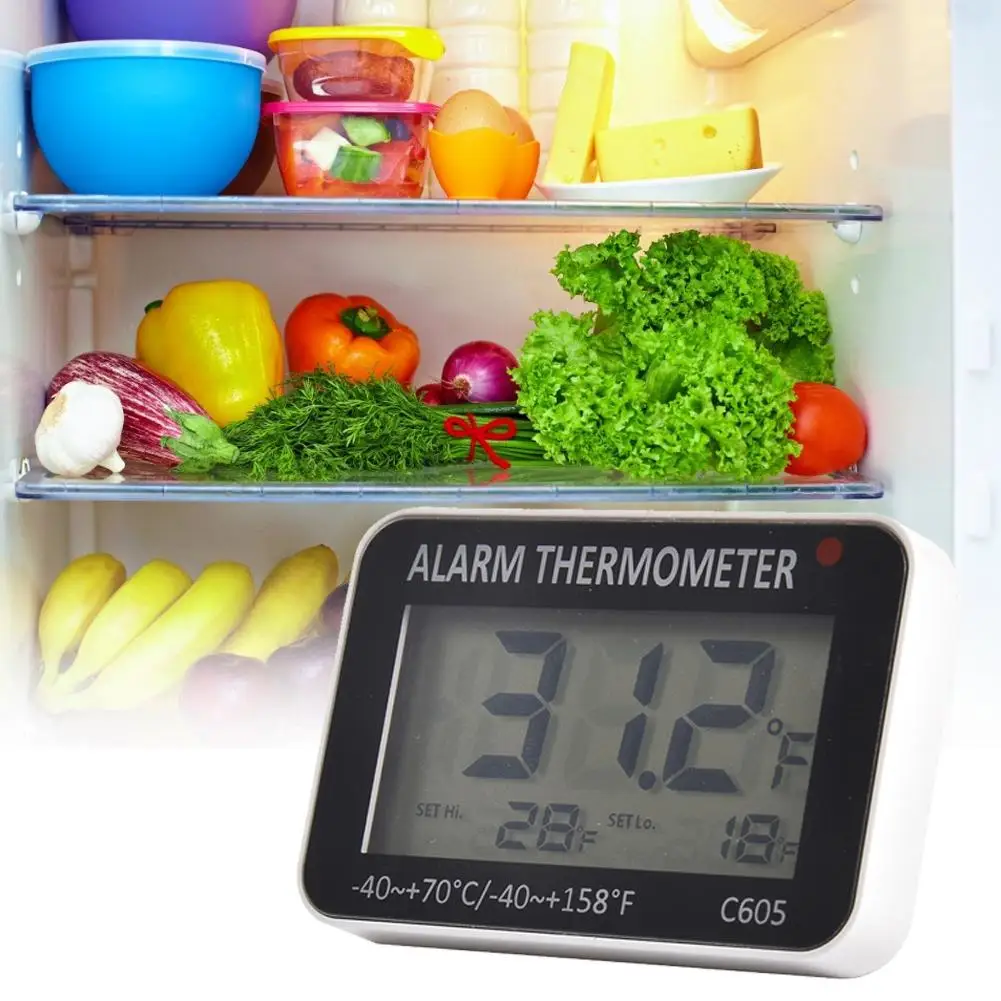 

Waterproof Freezer Refrigerator Thermometer With LCD Screen Alarm Digital Accurate Thermometer For Fridge Refrigerator Freezer