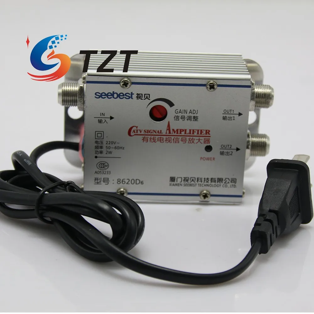 TZT SB-8620D6 2 way CA ТВ усилитель сигнала спутниковый кабель ТВ разделитель усилителя сигнала Усилитель CA tv 20DB