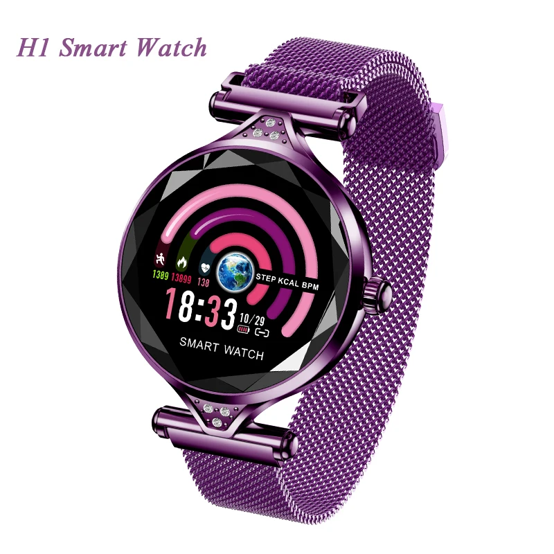 H1 Смарт часы для женщин сердечного ритма кровяное давление Smartwatch женский физиологический цикл водонепроницаемый браслет iOS Android часы