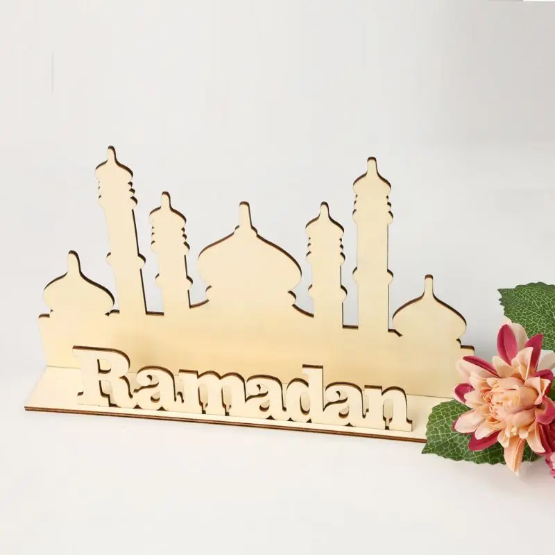 

Wooden Eid Mubarak Ramadan Home Party Ornament Decor Muslim Islamic Gift Desk DIY Craft