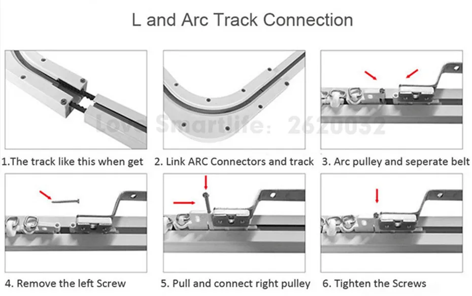 Customize Super Quiet Electric Curtain Track for Aqara B1 motor,Mijia Smart Curtain Rails System,Mi Home App,Free to EU Country-11