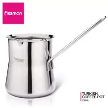 FISSMAN кофейник из нержавеющей стали с длинной ручкой-инструменты для приготовления чая и молока Moka
