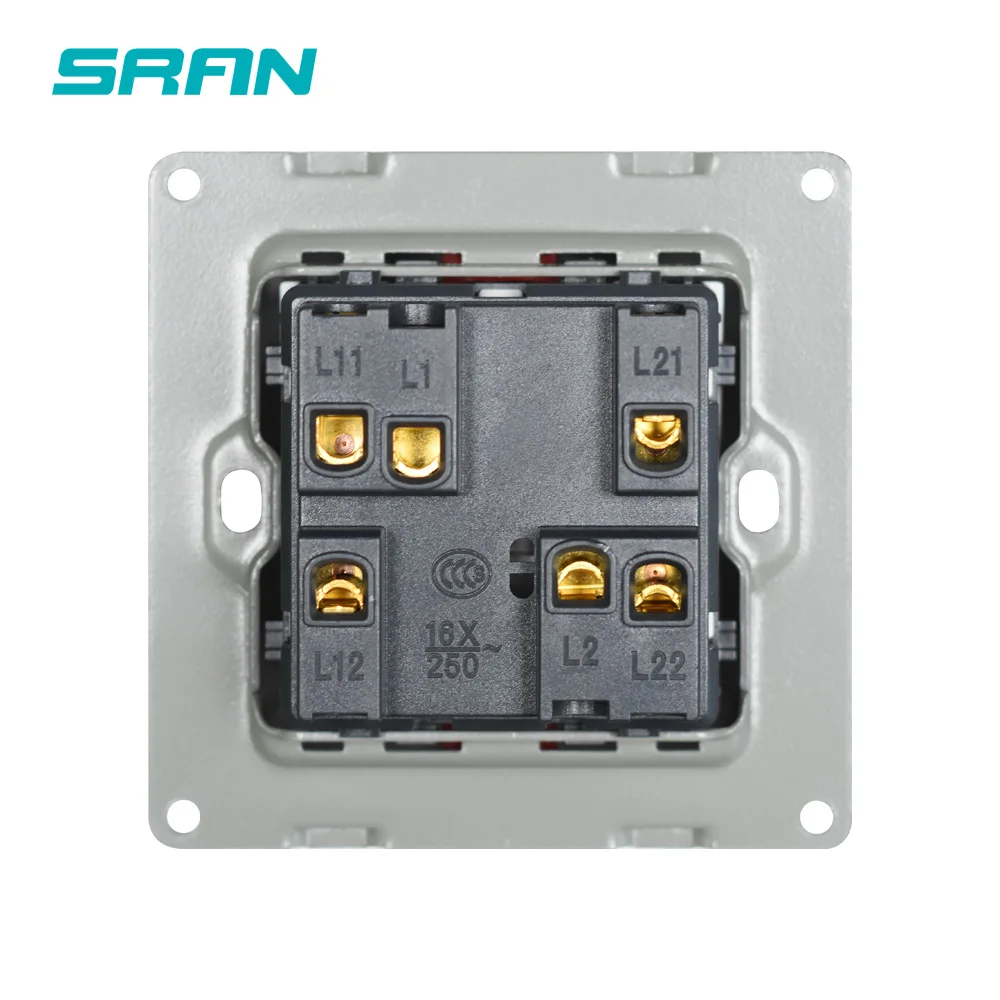SRAN 86 Zinc alloy Panel Material Wall Light Switch 1gang 1way Family Hard Pack Villa