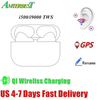 

AMTERBEST i500 i9000 TWS Portable Wireless Bluetooth Earphones Touch Control Headsets Stereo Earbuds for Smartphones
