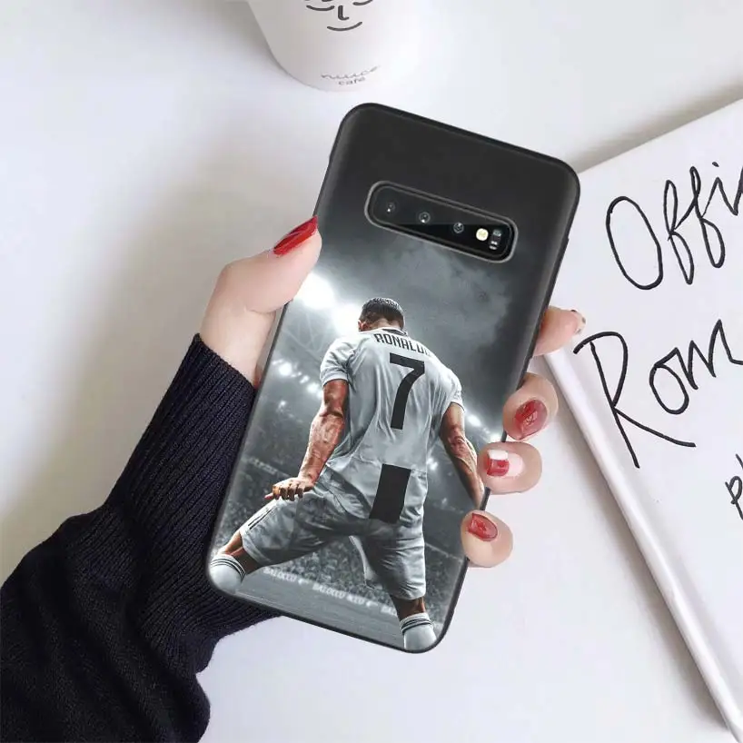 CR7 Криштиану Роналду черный чехол для samsung Galaxy A50 A70 A50S A10S A20S A10 A20E A30 A40 M40 M30S A80 мягкий чехол для телефона - Цвет: BS332-1