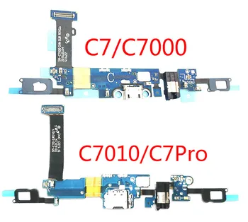 

Top quality USB Charging Dock Charger Port Connector Microphone Earphone Jack Flex Cable For Samsung Galaxy C7 C7000 C7 pro