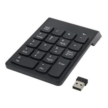 

Numeric Keypad,18 Keys Wireless USB Number Pad Keyboard With 2.4G Mini USB Numeric Receiver for Laptop Desktop PC Notebook - Bla