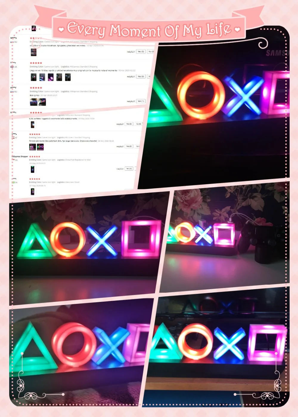 Game Icon Light Voice Control Neon Light—Acrylic KTV Atmosphere Light Dimmable USB Bar Decoration Lampara For Dropshipping
