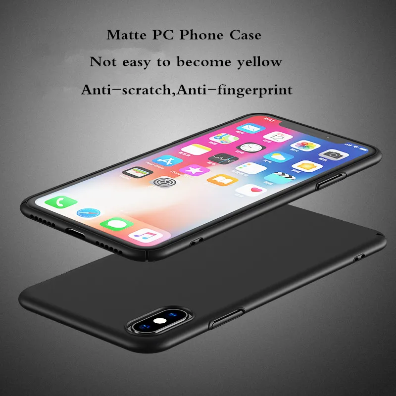 100 шт/партия матовый тонкий чехол для телефона iPhone 11 Pro Max X XS Max XR 6 6S 7 8 Plus Ультратонкий матовый жесткая задняя панель из поликарбоната