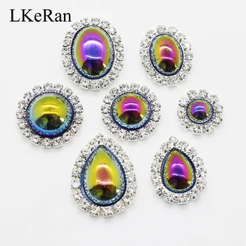 

LKeRan 2019 New Halloween Button Black AB Pearl Button 7-Sizes Mixable for Party Invitation Decorate Brooch Center Scrapbooking