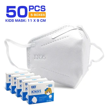 

Boys and Girls KN95 pm2.5 Mask for Kid Children Dust FFFP2 Face Mask Anti-fog Breathable 95%Filtration masque mascaril