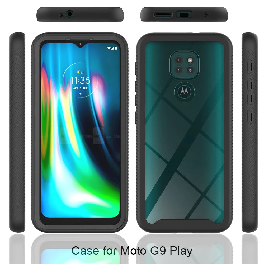 Полная защита противоударный чехол для Motorola Moto G9 Play G Fast Stylus One 5G Fusion Edge G8 Power Lite Plus прозрачная задняя