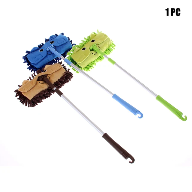 Kids Toy Cartoon Floor Mop Stretchable Portable Ergonomic Cleaning Tools Education Gift Home Kindergarten Restaurant Dining Room 5
