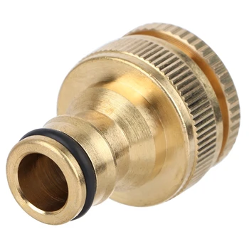 

Features:1PCS Pure Brass Faucets Standard Connector Washing Machine Gun Quick Connect Fitting Pipe Connections 3/4" 3cm Hose