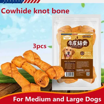 

Pet Snacks Medium Large Dogs Molar Stick Cowhide Bone Dog Wear-resistant Chew Clean Teeth Eliminate Bad Breath 180g Pet Supplies