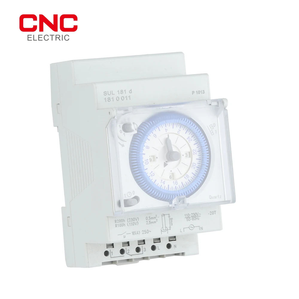 CNC SUL181d Time Relay Track Installation Mechanical Timer 220V 24-hour Industrial Time Control Switch