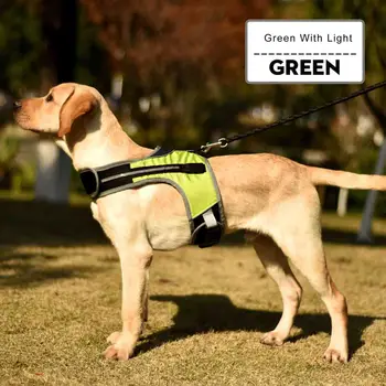 

Durable Luminous LED Dog Collar Reflective Safety Harness Vest for Pet Supplies JS22