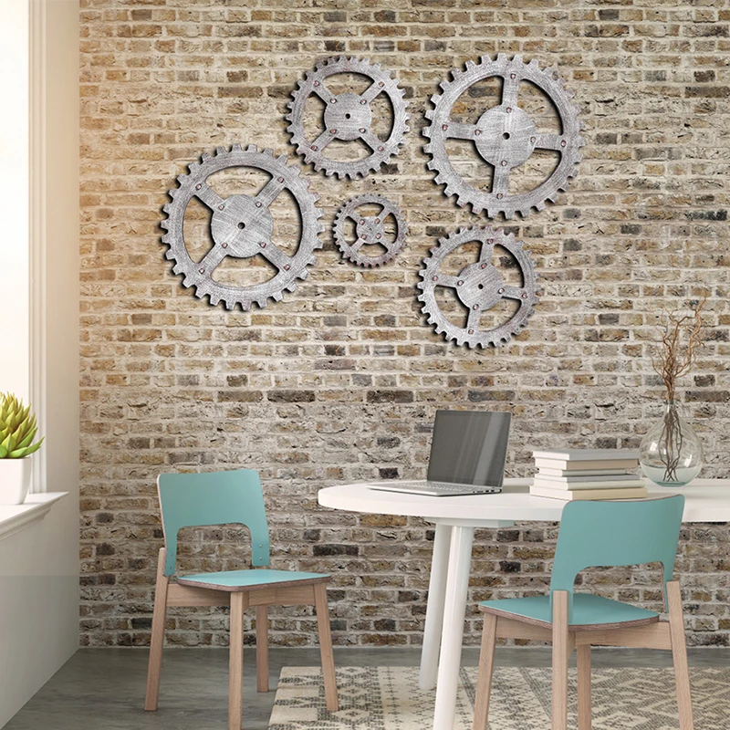 Industrial Wind Gear Ornaments Retro Creative Pendant Living Room Furniture Fashion Wall Hanging Decoration | Дом и сад