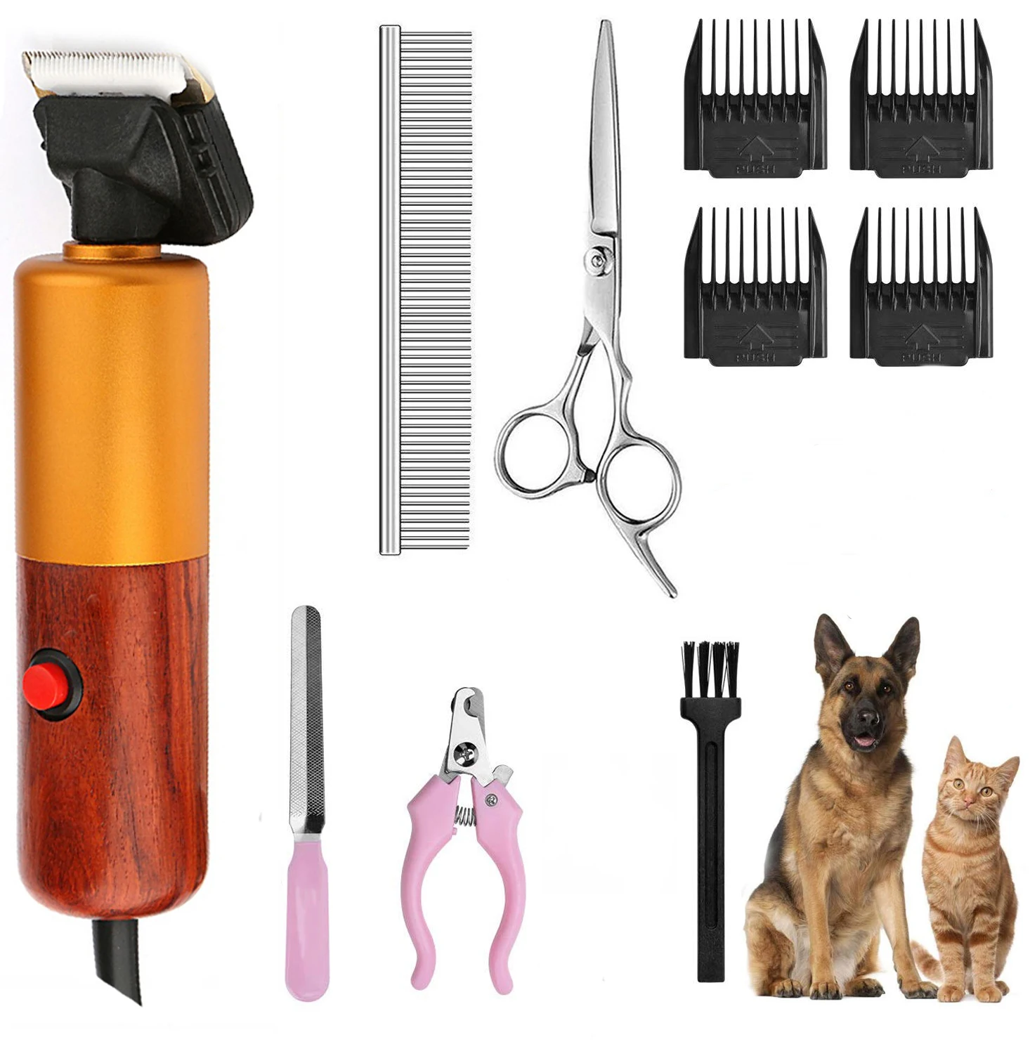 full kit 1 Профессиональная 200 Вт Высокая мощность триммер для домашних животных Бритва для собак крупного рогатого скота кроликов Бритва для ухода за домашними животными электрическая машинка для стрижки волос - Цвет: full kit 1