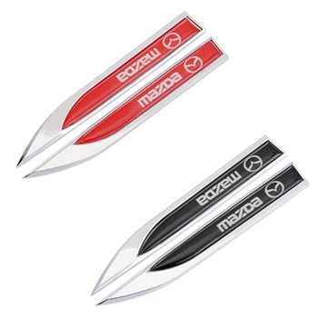 

2pcs Car Styling FR Logo Racing Side label 3D Sticker Emblem Badge Decl for Mazdas 5 6 323 626 RX8 7 MX3 MX5 Atenza Axela Car