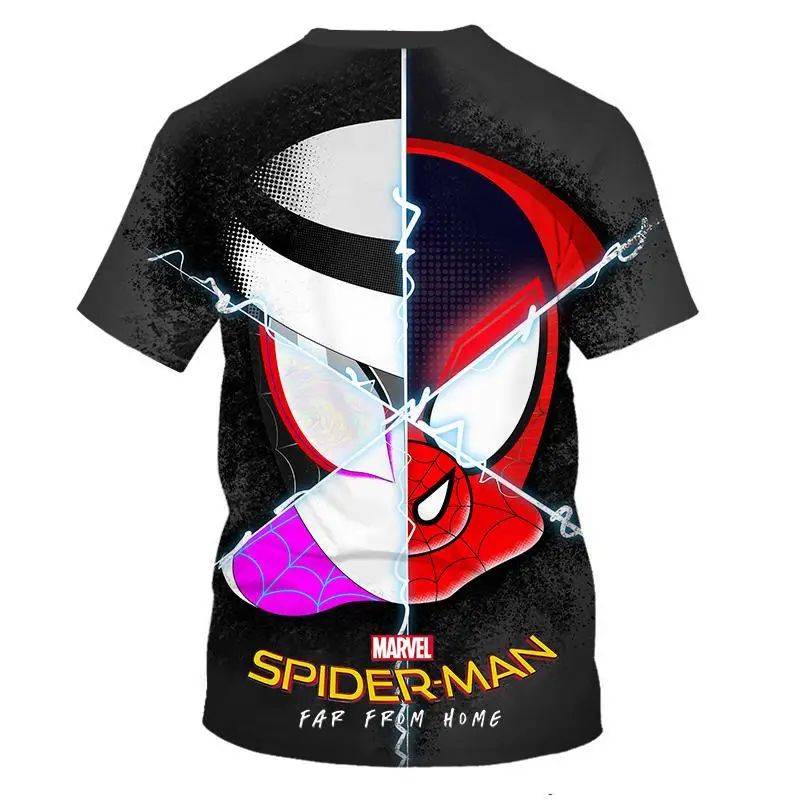 nueva pelcula Человек-паук 3D impresin camiseta nio camisa fresca camiseta ropa para nios corto manga