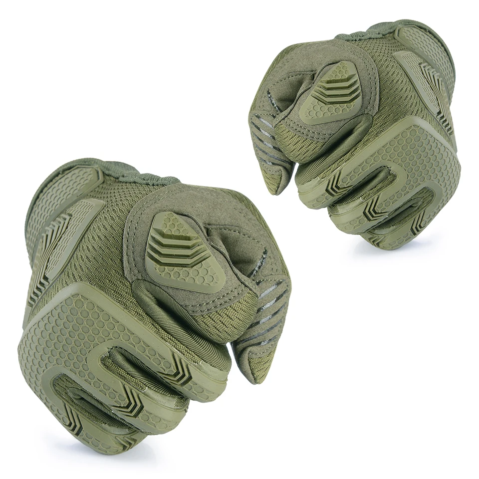 Мультикам тактические военные мужские перчатки камуфляжные Пейнтбольные стрельбы резиновые защитные противоскользящие перчатки на весь палец варежки