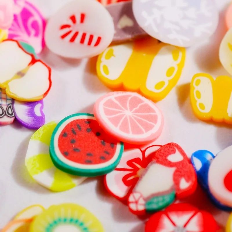 

500 Pcs / Pack of Crystal Mud Filler DIY Material Nail Art Cartoon Fruit Slice Nail Art Decoration Accessories Nail Tools