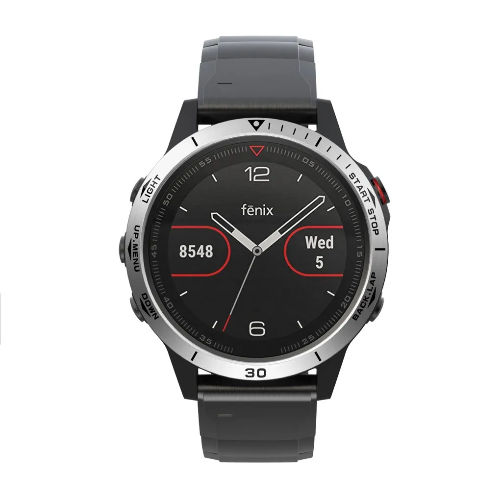 Аксессуары для часов Ouhaobin, кольцо с ободком из нержавеющей стали для Garmin Fenix 5/5 Plus, клейкий чехол для часов с защитой от царапин 1206#2
