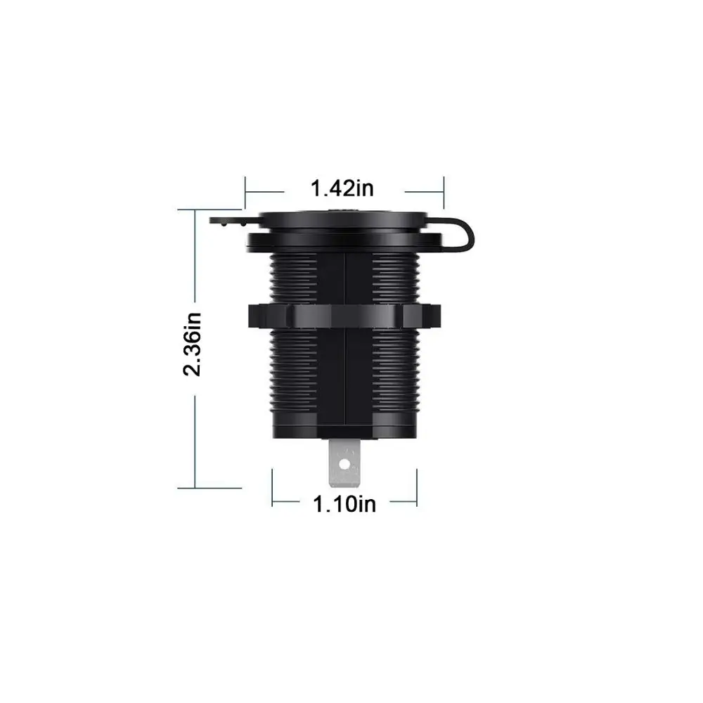 Автомобильное зарядное устройство для прикуривателя 2 1 А 12 В/24 В два USB гнезда