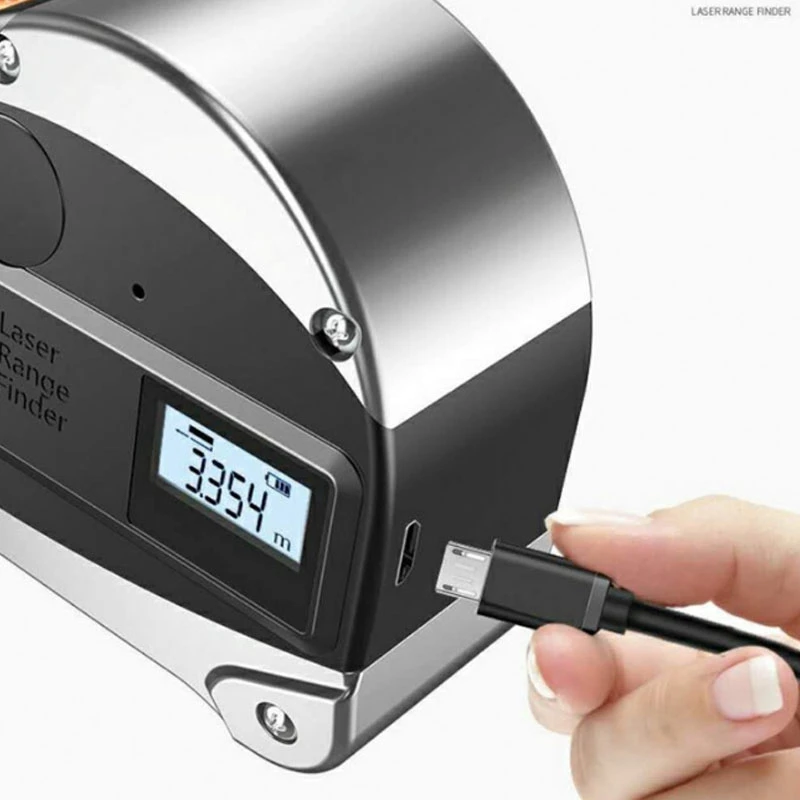 PINTUDY 30M 40M Digital Laser Rangefinder Rechargeable With 5M Infrared Tape Measure Distance Meter Portable Retractable Ruler PINTUDY 30M 40M Digital Laser Rangefinder Rechargeable With 5M Infrared Tape Measure Distance Meter Portable Retractable Ruler
