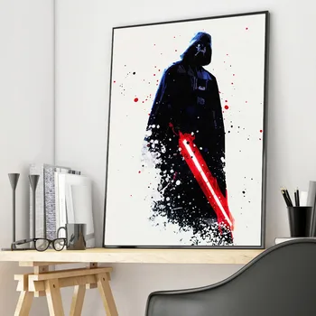 

Watercolor Darth Vader Star Wars room living room Canvas Posters Movie Prints Wall Art Decor Painting Decorative Pict A466