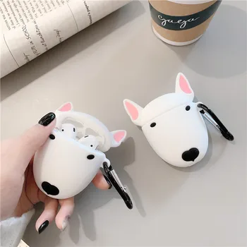 

For AirPods 2 Case 3D White Bull Head Cartoon Soft Silicone Earphone Cases For Apple Airpods Case Cute Cover Funda