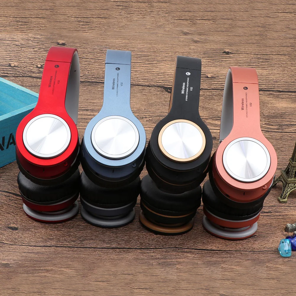 Беспроводная Bluetooth гарнитура беспроводные наушники Bluetooth стерео HIFI Складные портативные наушники с микрофоном AUX кабель Прямая поставка