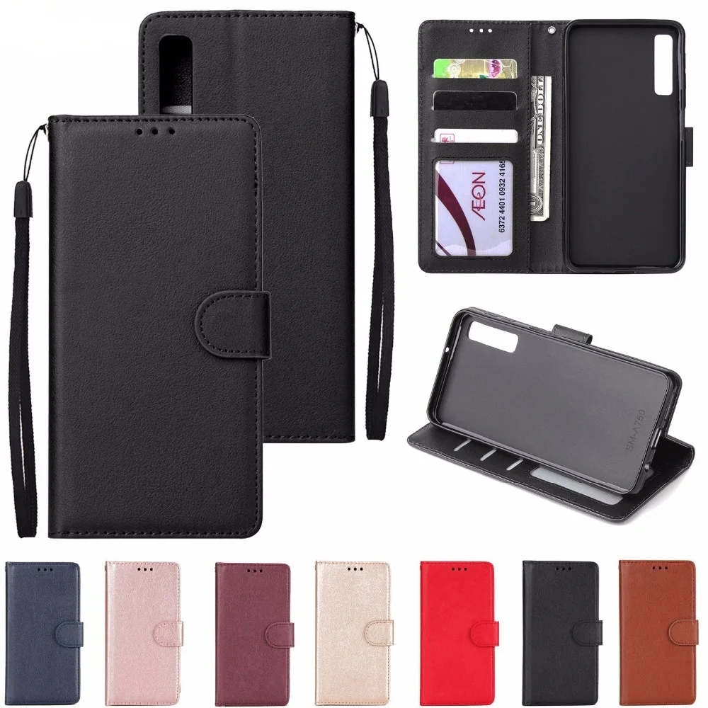 

For Samsung Galaxy A50 Leather Case on for Coque Samsung A10 A20 A30 A40 A50 A70 Cover Luxury Style Flip Wallet Phone Cases