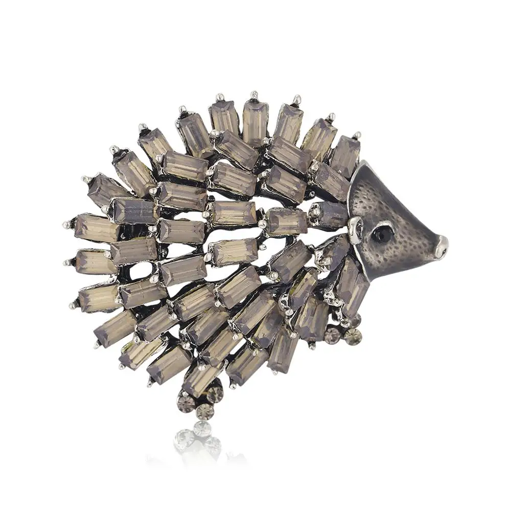 Bronze Дикая эмаль Ежик Броши Porcupine Pin дети пальто для сумки, бейджи модные ювелирные изделия милые животные Брошь унисекс броши - Окраска металла: Bronze