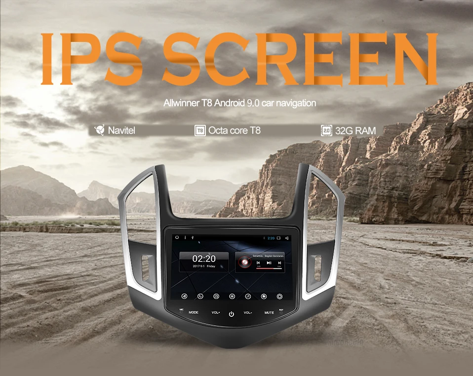 Cheap android 9.0 car dvd gps player for Chevrolet Cruze 2013 2014 2015 with car radio video player gps navigation car stereo 0