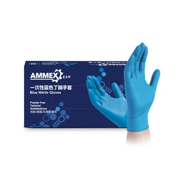 

100pcs Disposable Blue Nitrile Gloves Beauty Salon Supplies Protective Gloves Anti Static Eyelash Extension Clean Tool