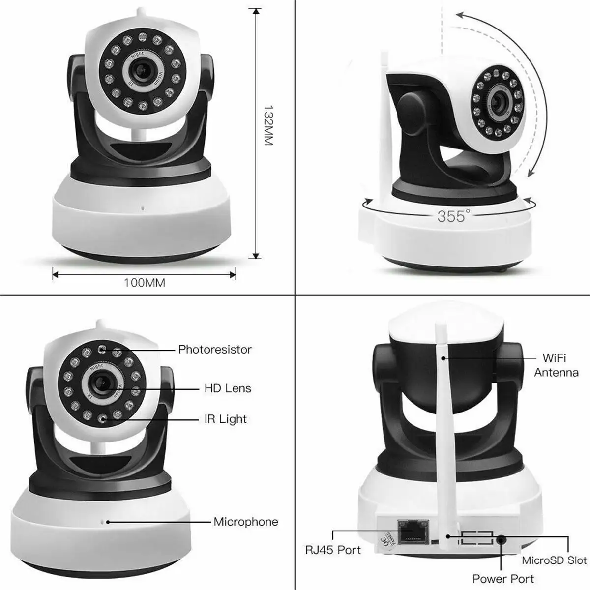 1080P HD ip камера Wifi камера беспроводная домашняя камера безопасности сеть безопасности CCTV камера ИК ночного видения детский монитор