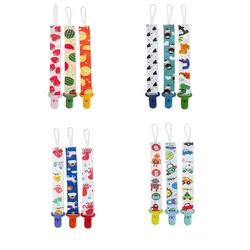 Material Comfortable Cute Pacifier Clips Baby  Holder Nipples Children Cartoon Pacifier Clip ，Newborn Feeding Accessories