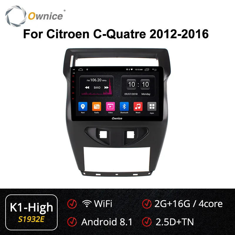 Ownice k3 k5 k6 10," 8 ядерный Android 9 автомобильный DVD gps Navi Радио плеер для Citroen C-quatre 2012- 4G LTE SPDIF 360 Panorama - Цвет: S1932 K1 HIGH