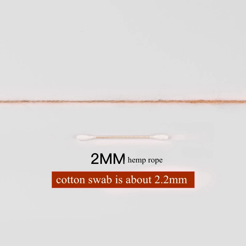 2mm 800m Натуральная пеньковая веревка DIY Материал широкая фотография настенная подвесная веревка украшение стены лента веревка - Цвет: 2mm 800m