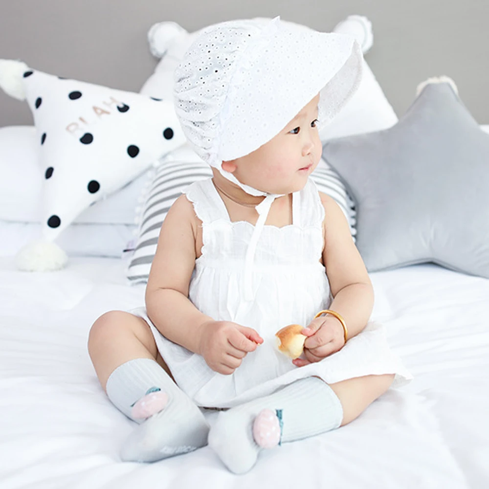 Newborn Baby Girls 3D Fruit Bowknot Non-Slip Boot Socks Toddler Floor Socks