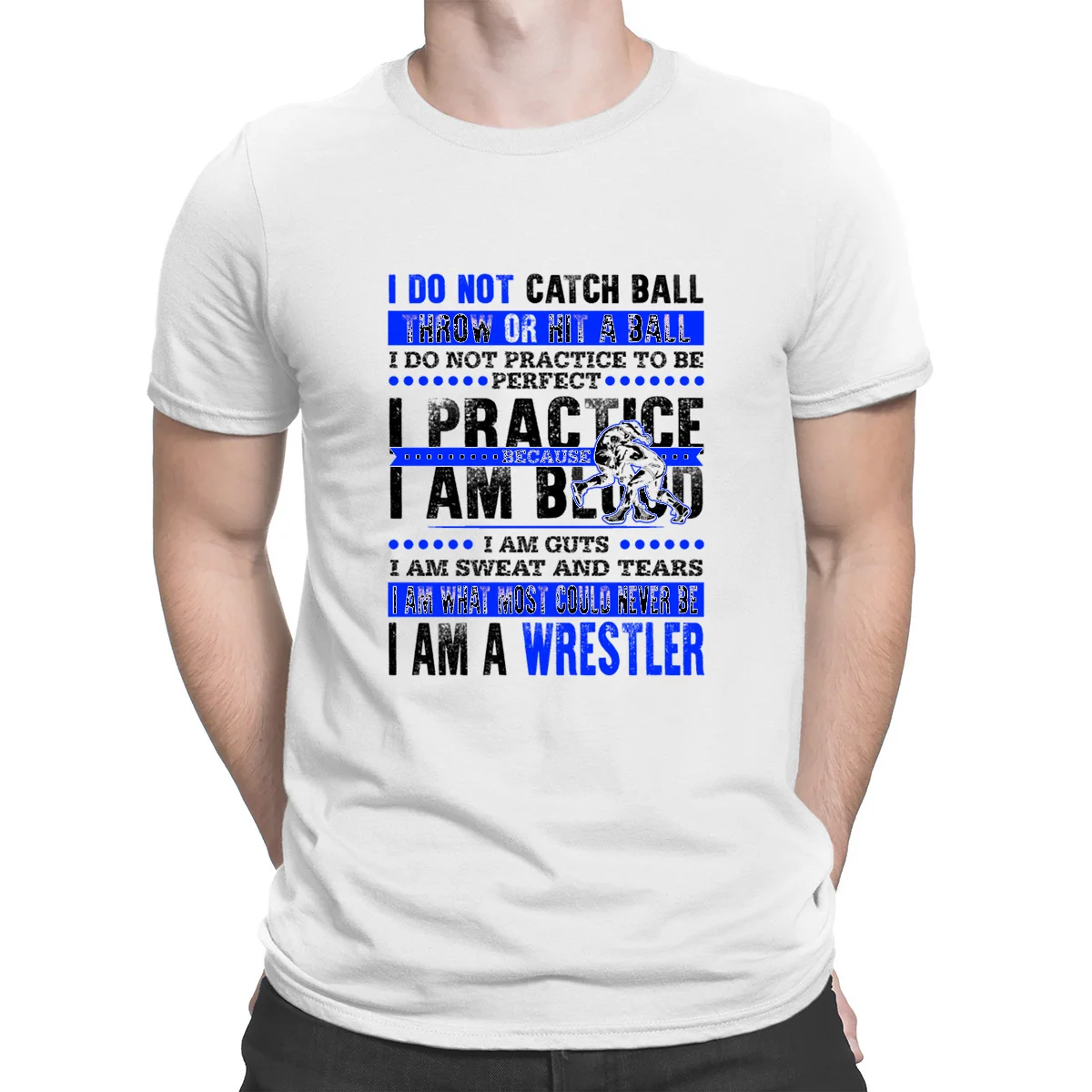 Wrestler I Am What Most никогда не может быть футболки Формальные европейский размер мужской Мужская футболка личности облегающие Летний стиль Новые