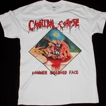 Футболка VTG CANNIBAL CORPSE HAMMER SMASHED FACE DEATH METAL CHRIS BARNES модная летняя мужская футболка из хлопка с перепечаткой