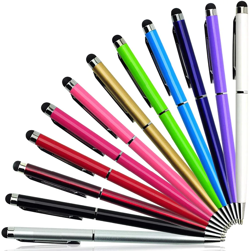 1 шт. шариковая ручка стилус с сенсорным экраном Полезная 2 в 1 дизайнерская ручка для планшета для Iphone IPad Android смартфон