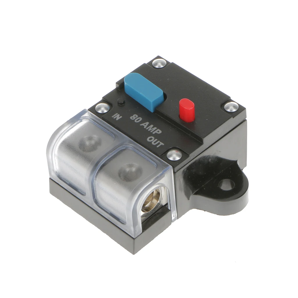 AUTO STEREO AUDIO 12V CIRCUIT SWITCH IN LINE FUSE SUITABLE FOR 4 WIRES OF PRESSURE GAUGE 80 AMP